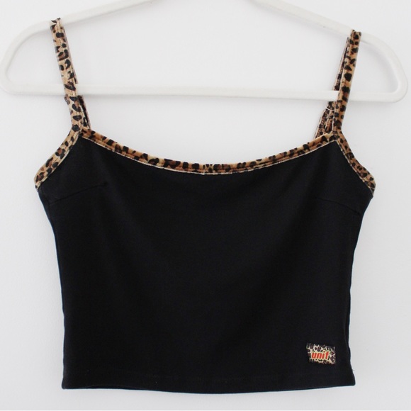 Unif To-Go Leopard Trim Crop Tank - Picture 11 of 12